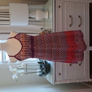 Athleta Womens Shorebreak Fiji Bombay Print Raceback Swim Dress Sz. M